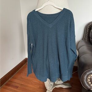 J. Jill V-Neck Sweater - Deep Blue
